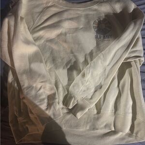 Old Navy Light Yellow Women's Crew Neck Sweater